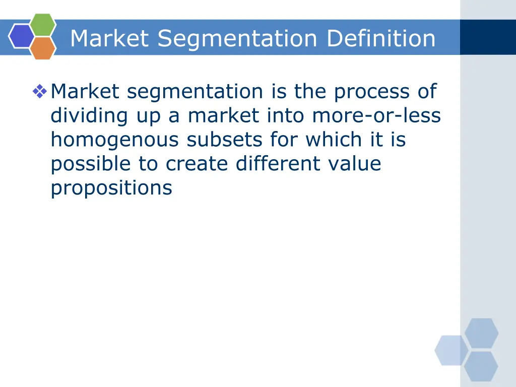 market segmentation definition