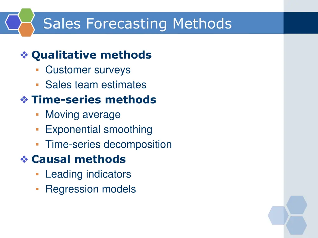 sales forecasting methods