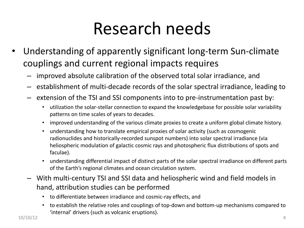 research needs