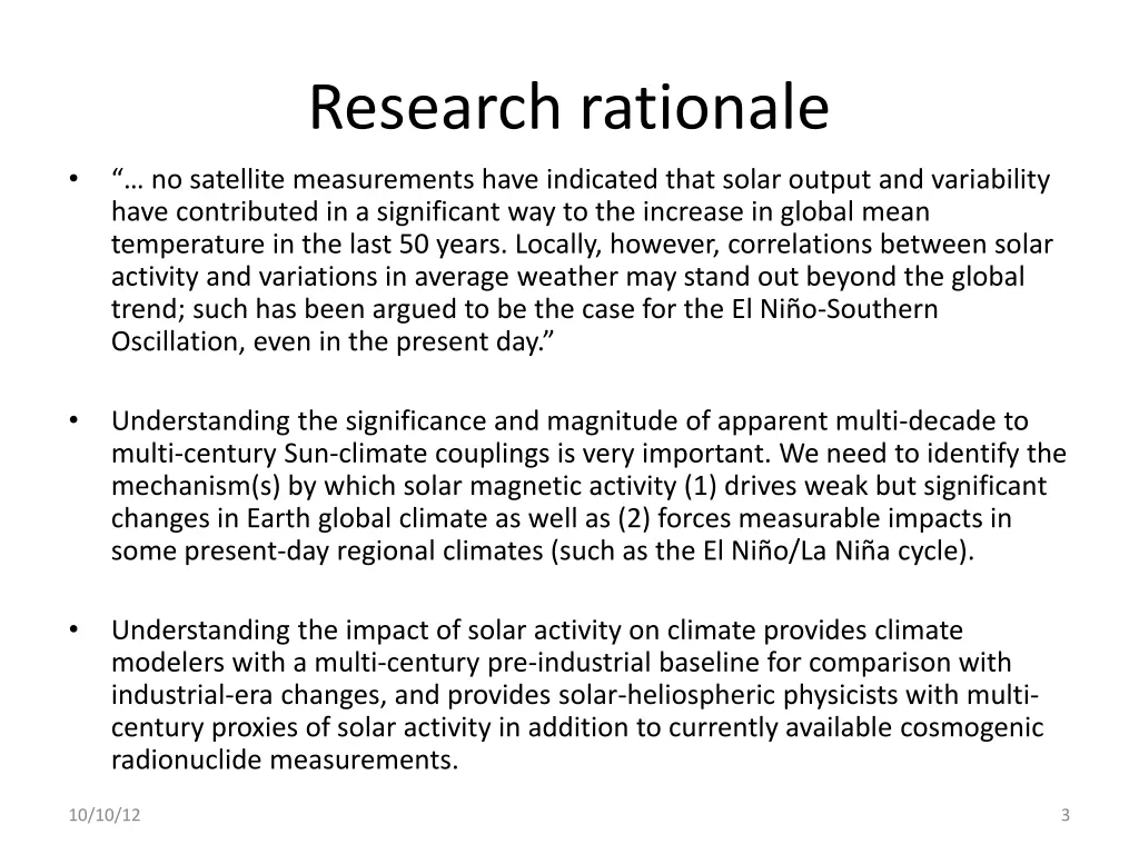research rationale