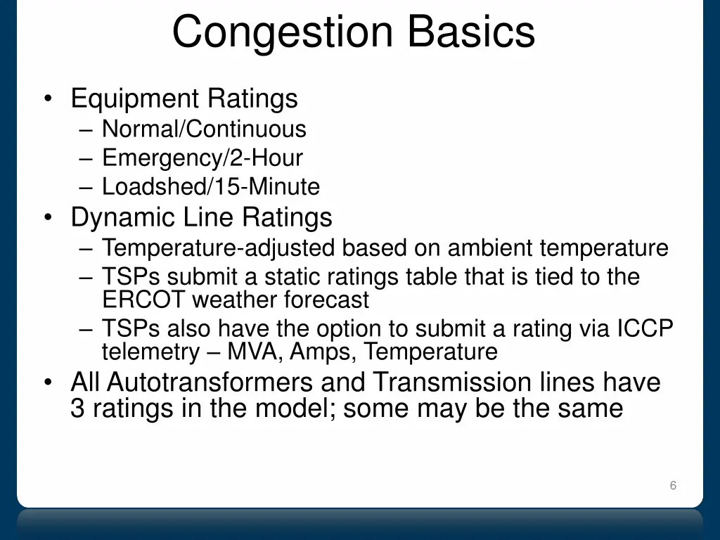 congestion basics