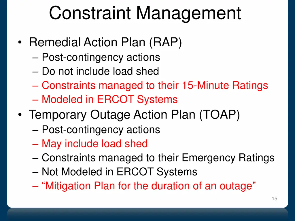 constraint management 6