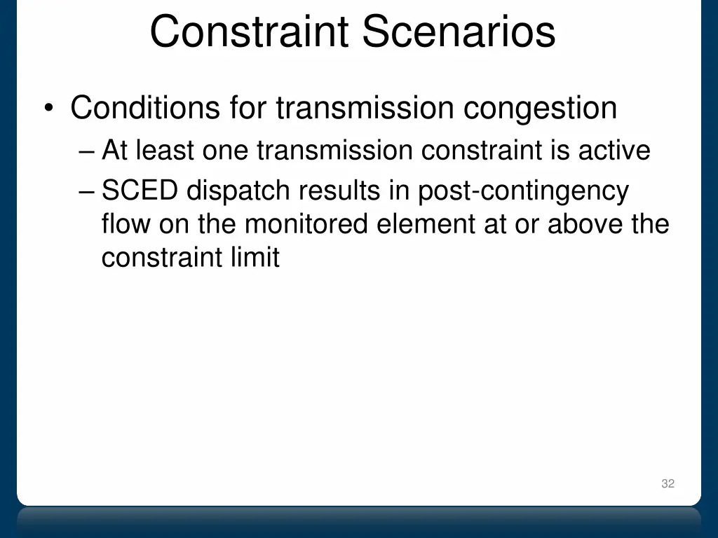 constraint scenarios 5