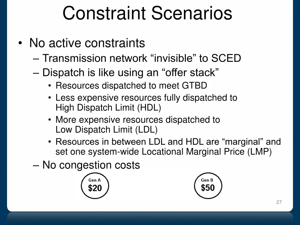 constraint scenarios