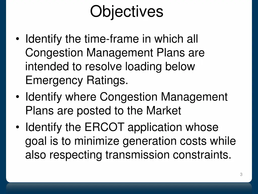 objectives 1
