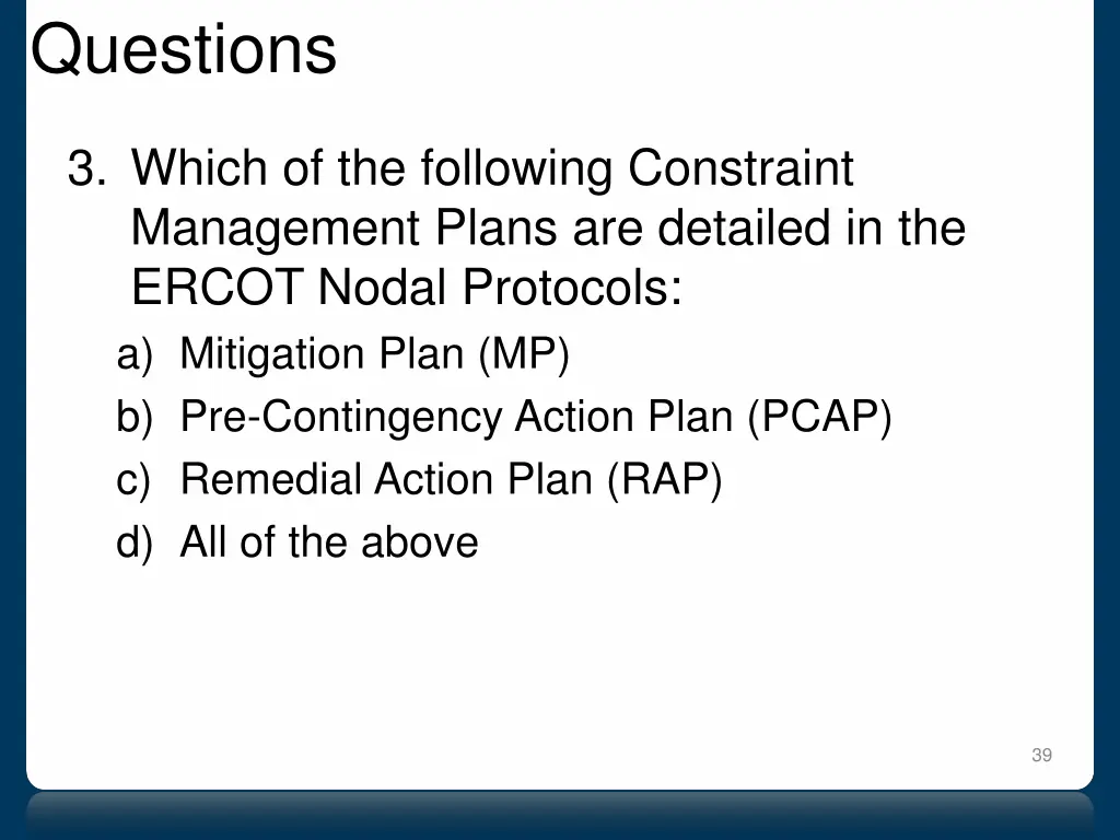 questions 3