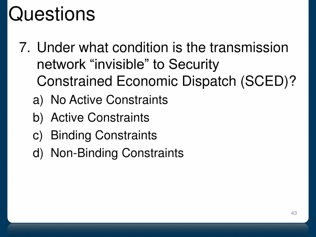 questions 7