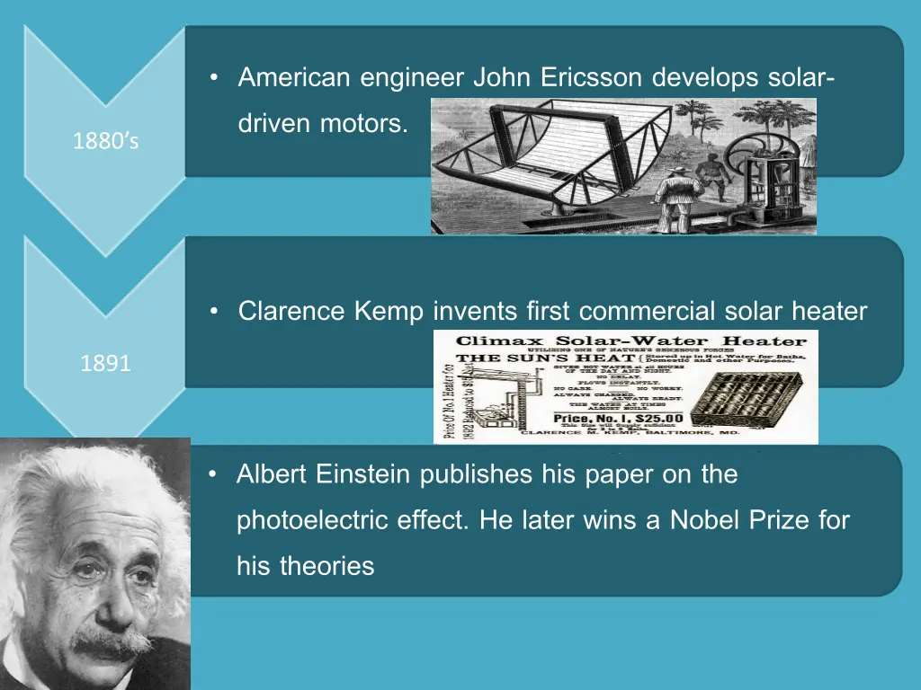american engineer john ericsson develops solar