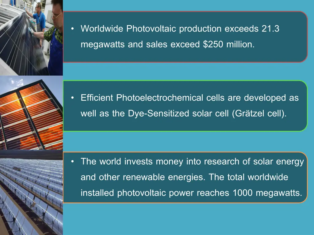 worldwide photovoltaic production exceeds