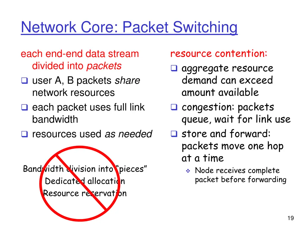 network core packet switching