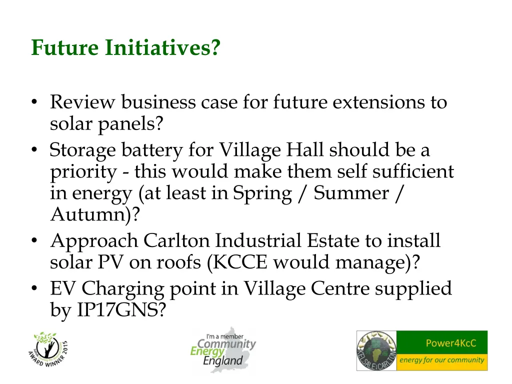 future initiatives
