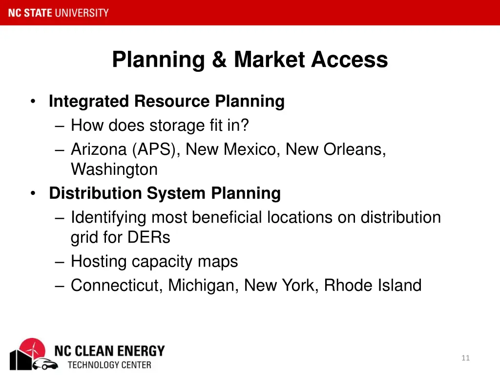 planning market access