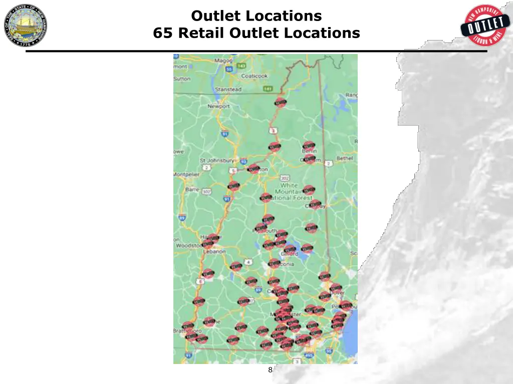 outlet locations 65 retail outlet locations