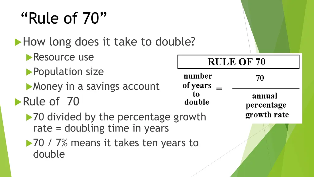 rule of 70