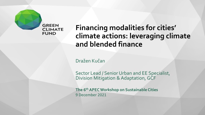 financing modalities for cities climate actions