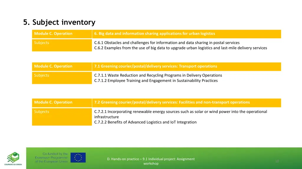 5 subject inventory 2