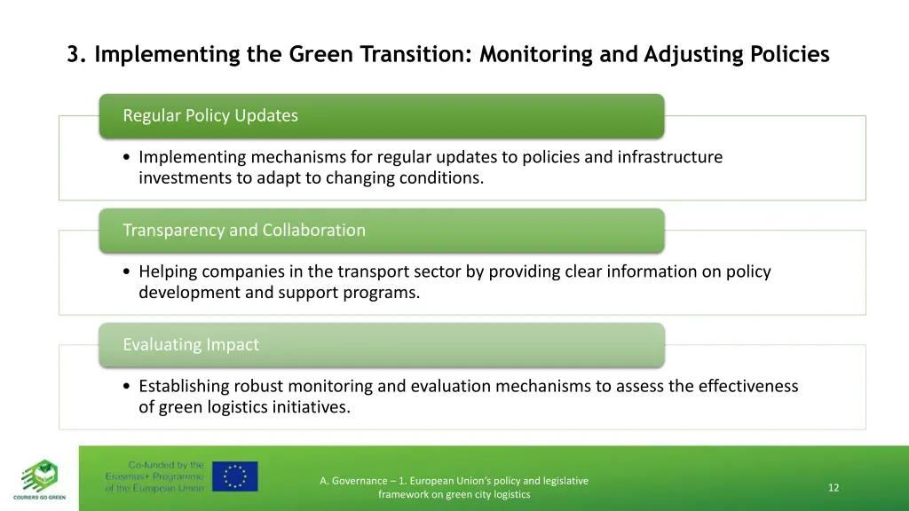 3 implementing the green transition monitoring