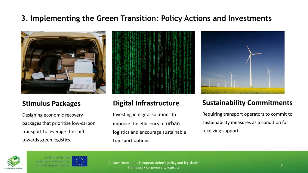 3 implementing the green transition policy