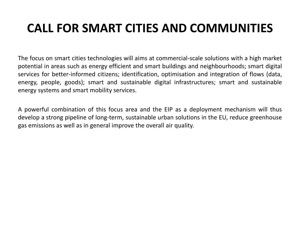call for smart cities and communities 1