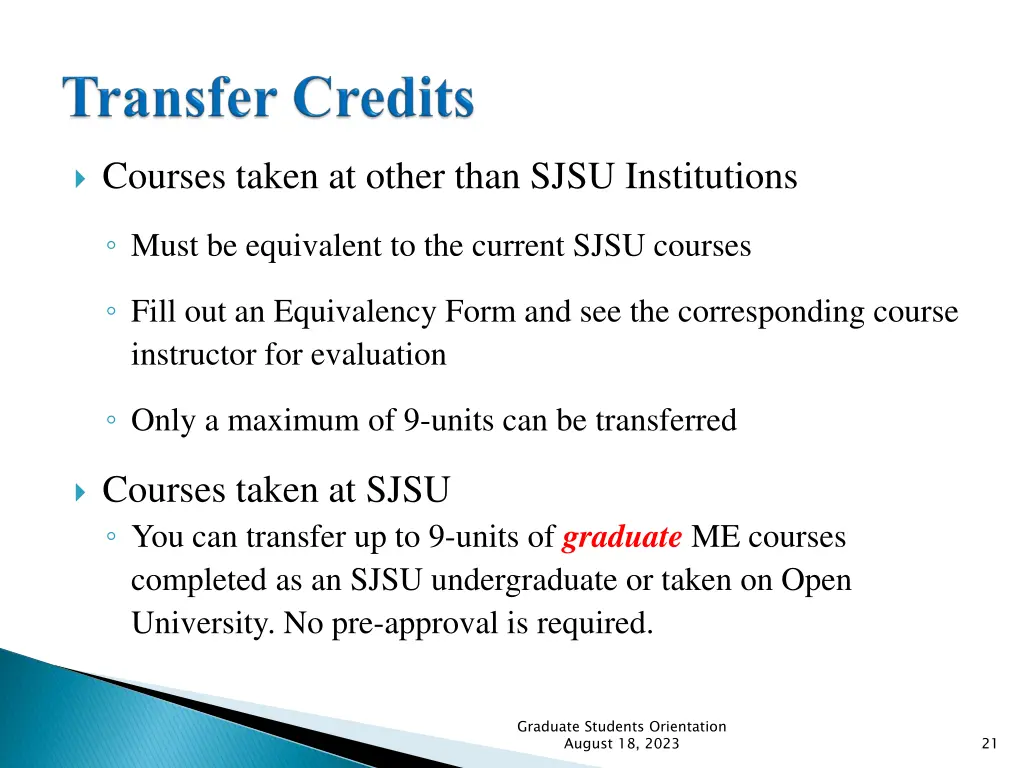 courses taken at other than sjsu institutions
