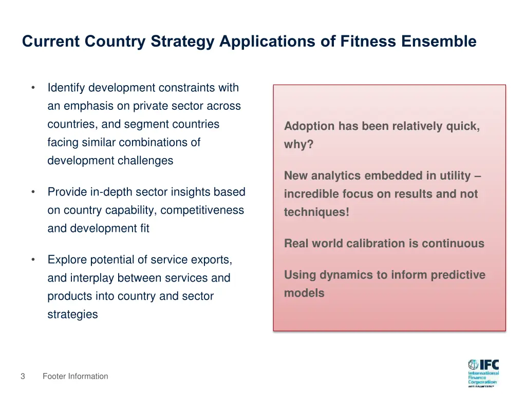current country strategy applications of fitness