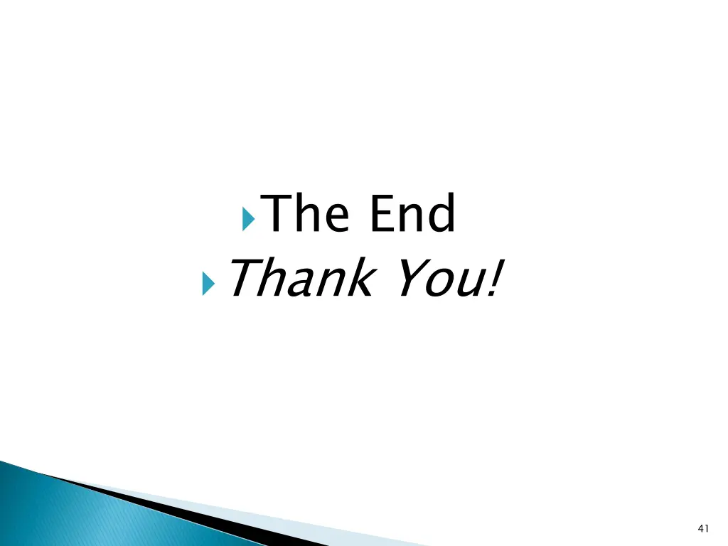the end thank you