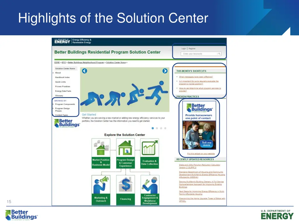 highlights of the solution center