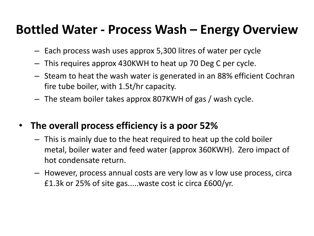 bottled water process wash energy overview
