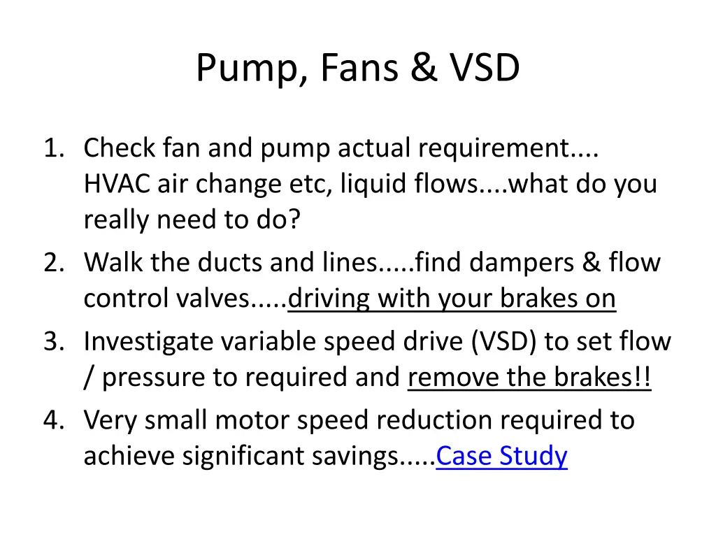 pump fans vsd