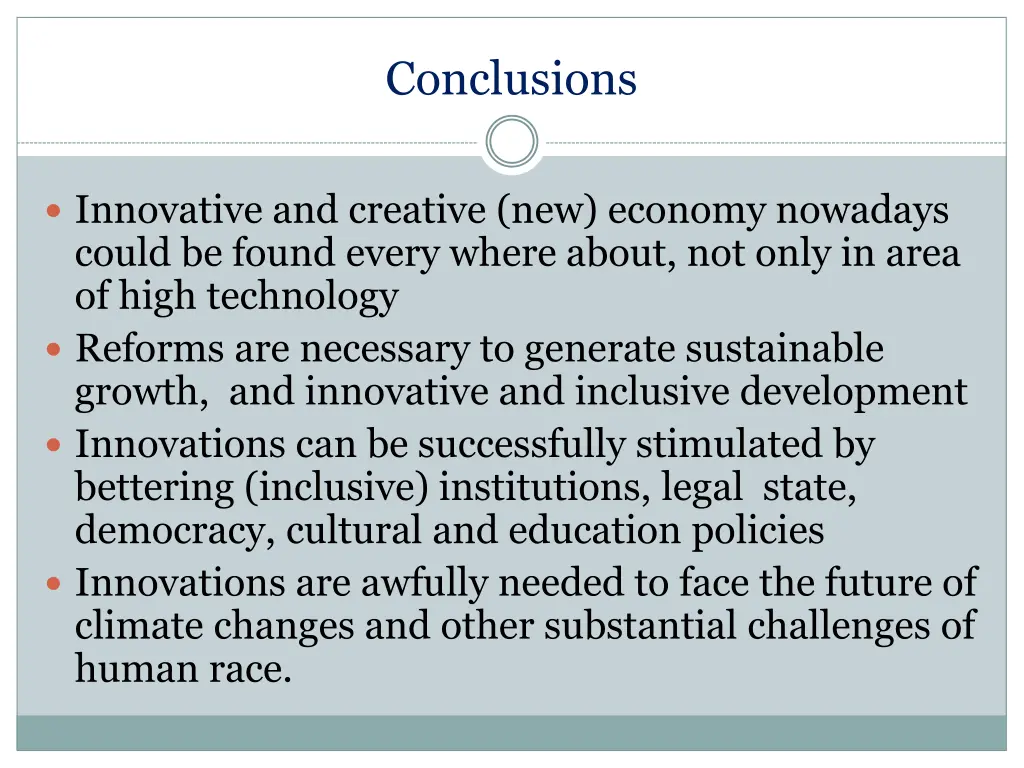conclusions