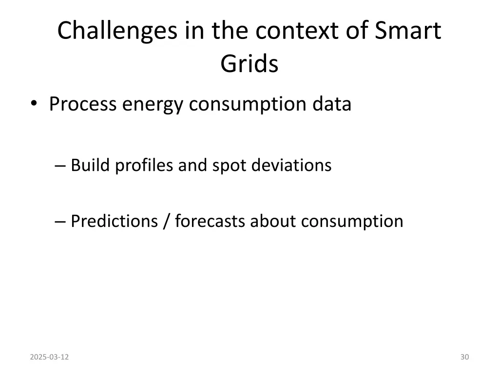 challenges in the context of smart grids