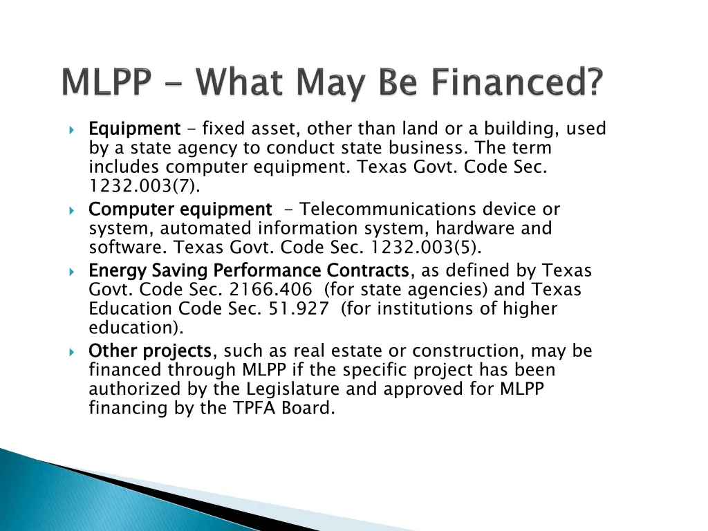 equipment by a state agency to conduct state