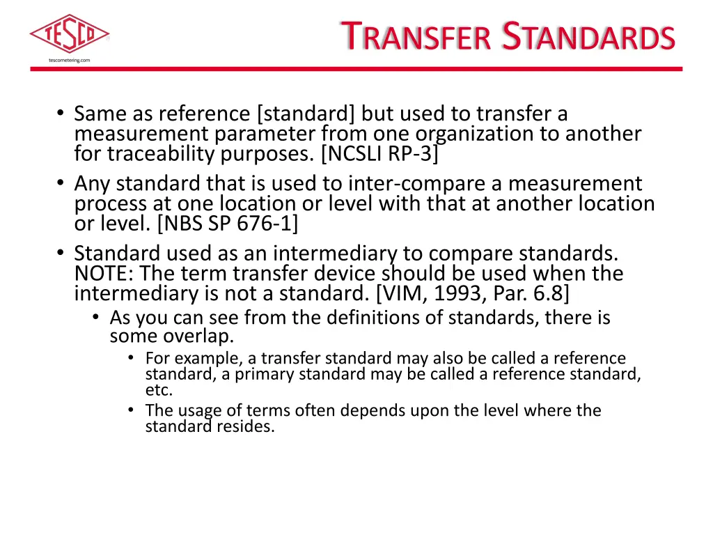 t ransfer s tandards