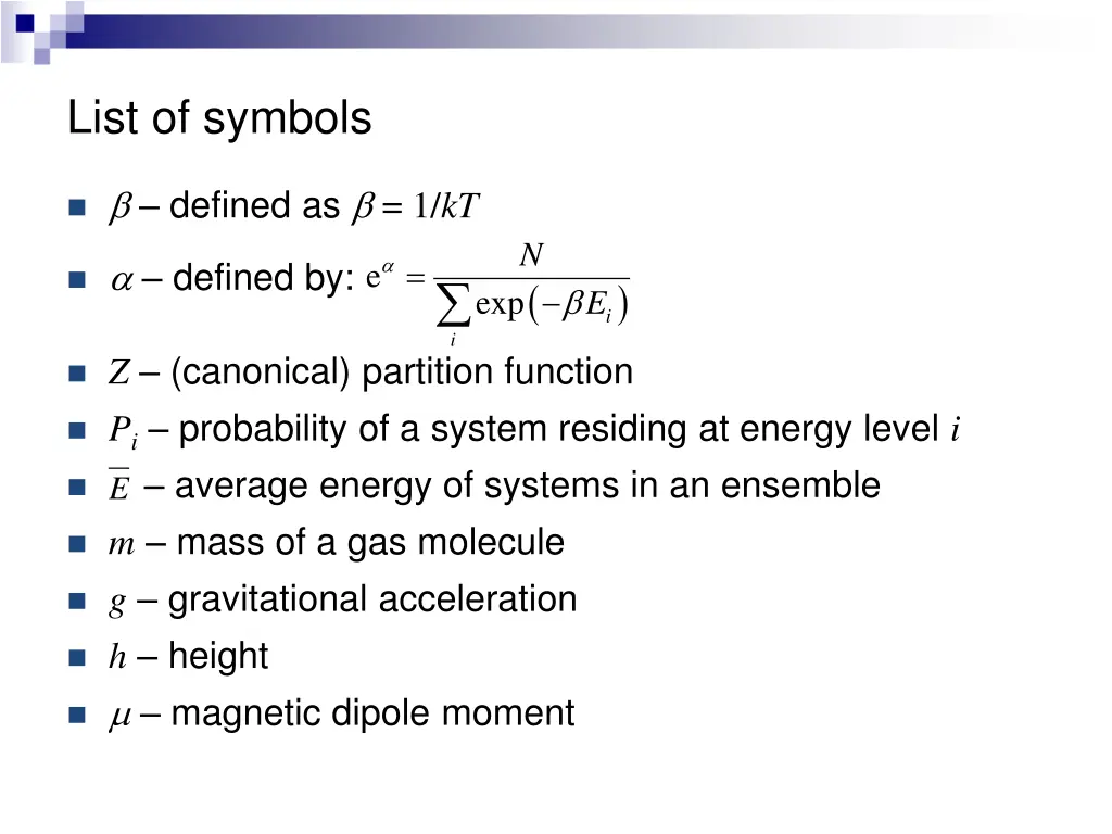 list of symbols 1