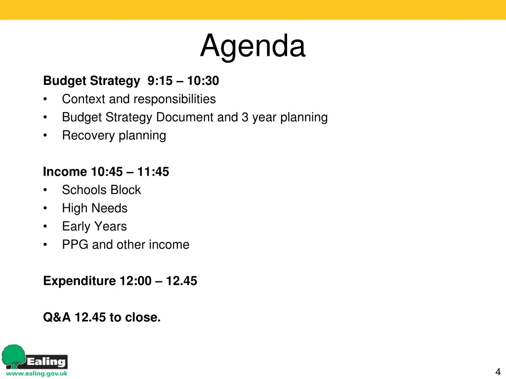 agenda