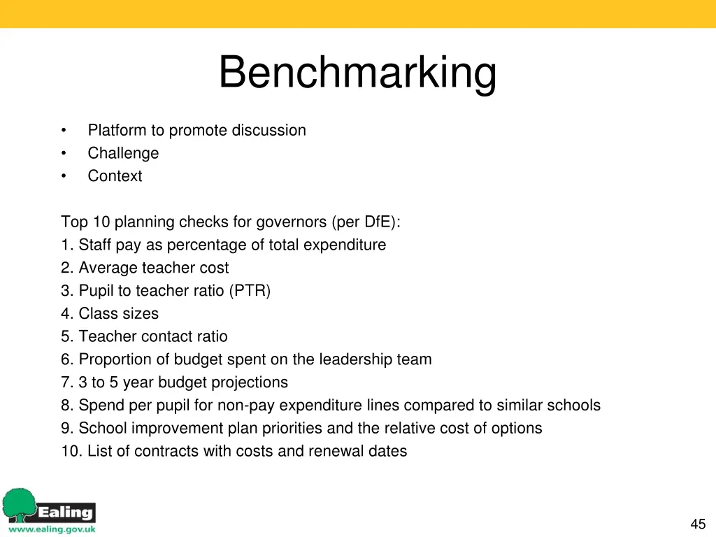 benchmarking