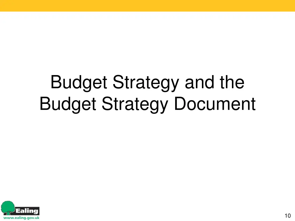 budget strategy and the budget strategy document
