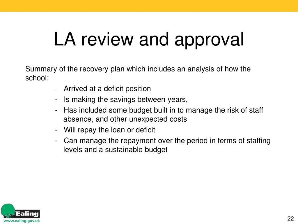la review and approval