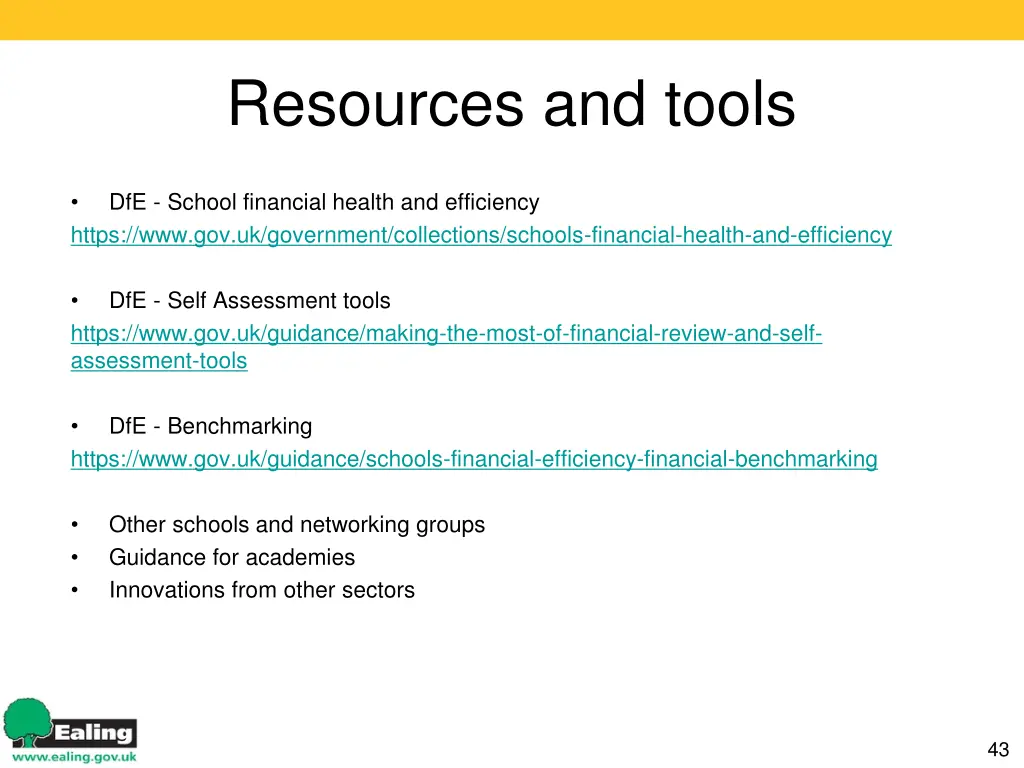 resources and tools