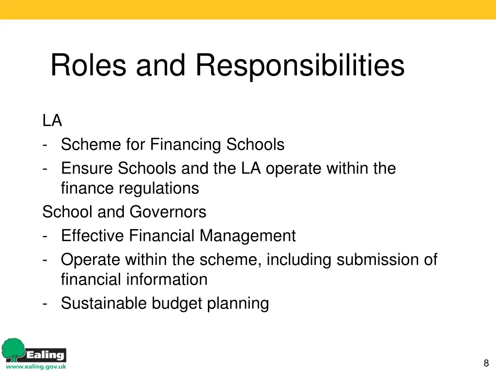 roles and responsibilities