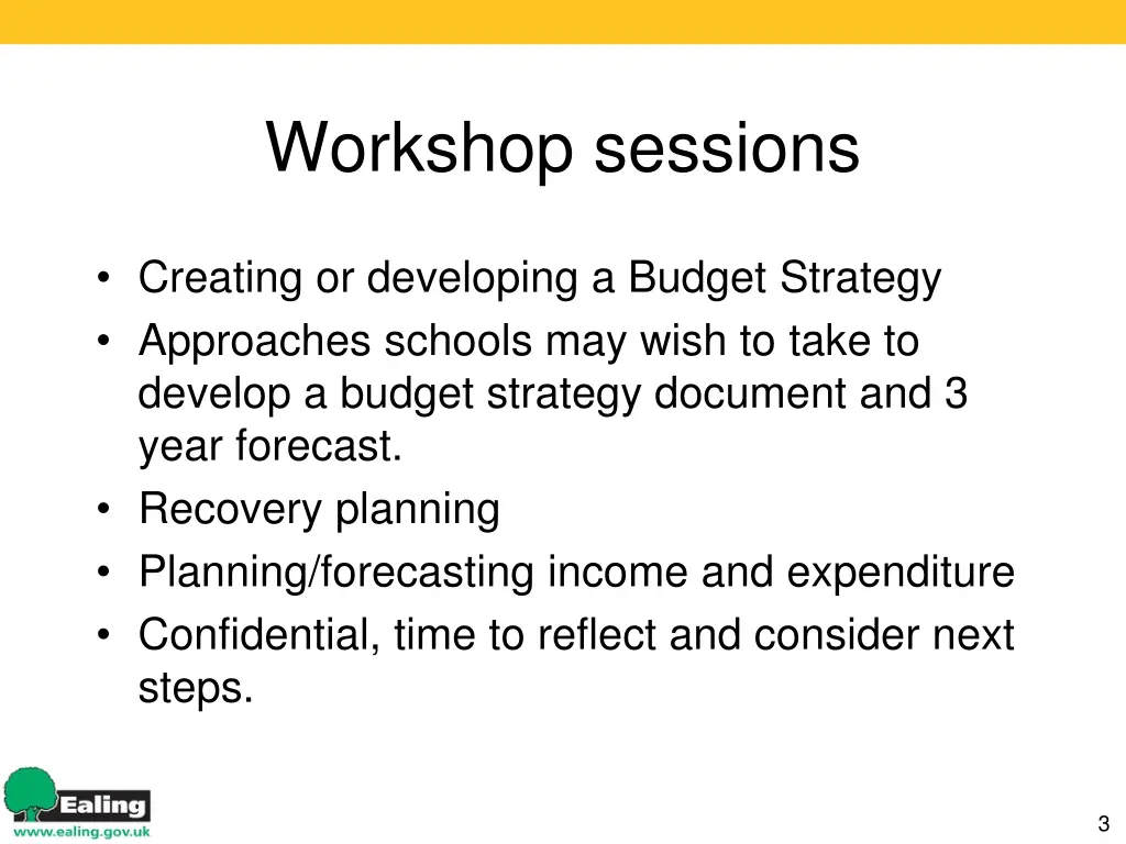 workshop sessions