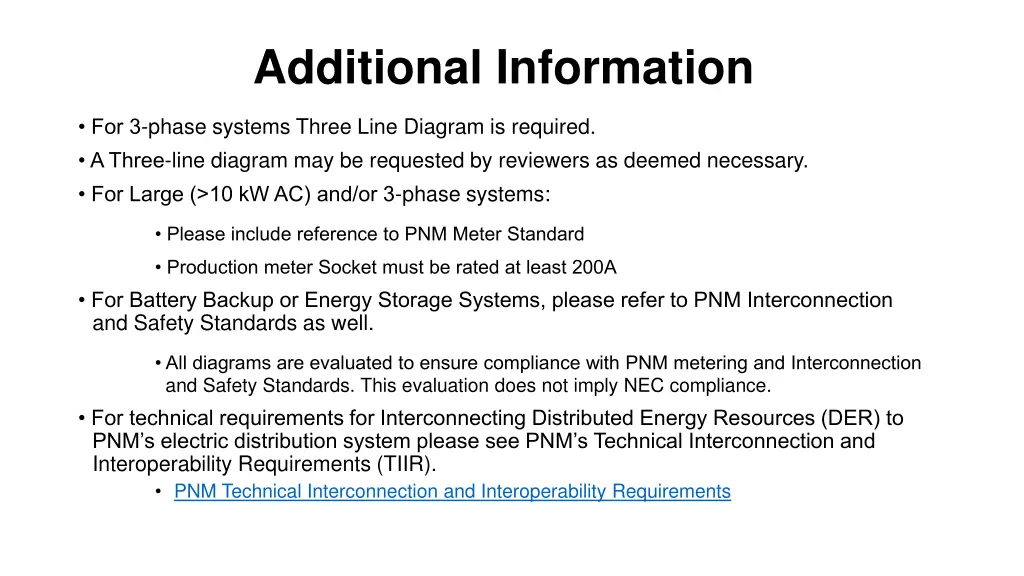 additional information