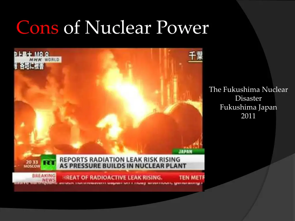 cons of nuclear power 5