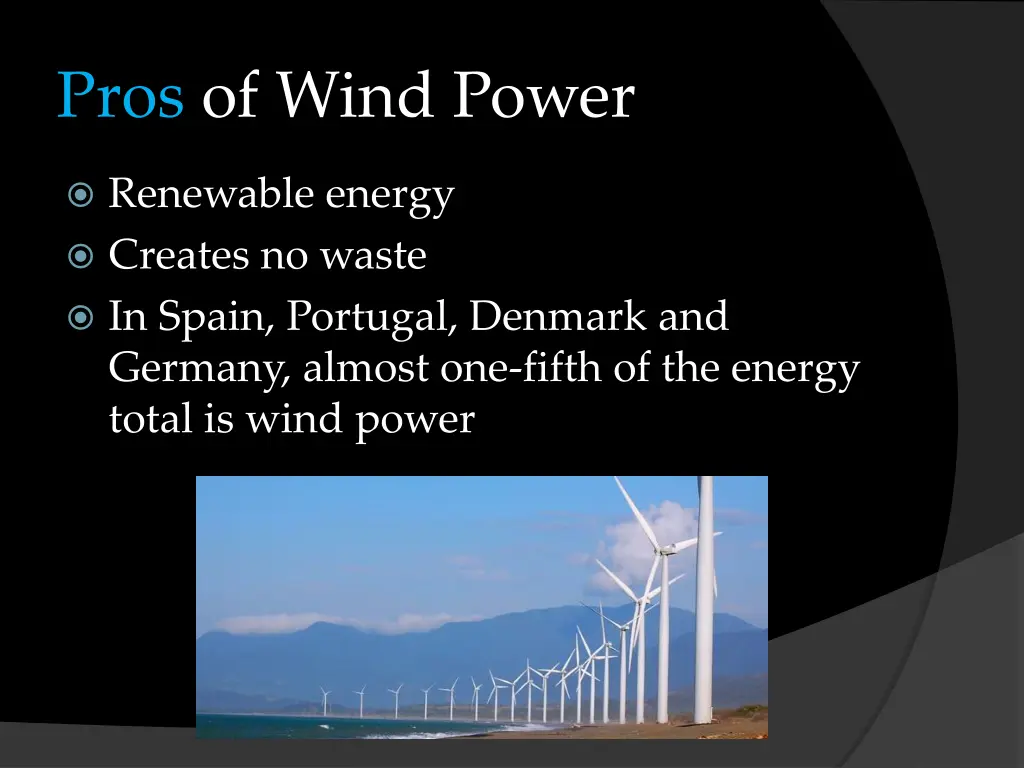 pros of wind power