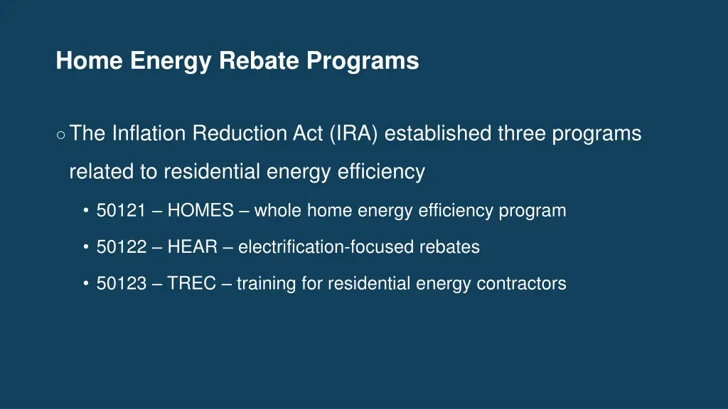 home energy rebate programs