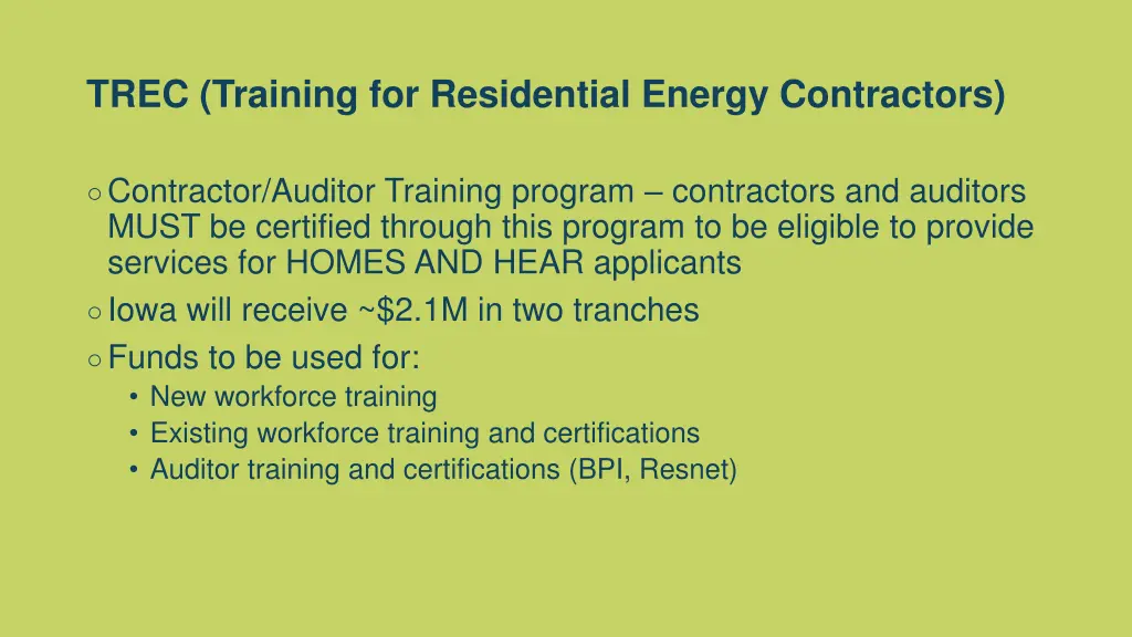 trec training for residential energy contractors