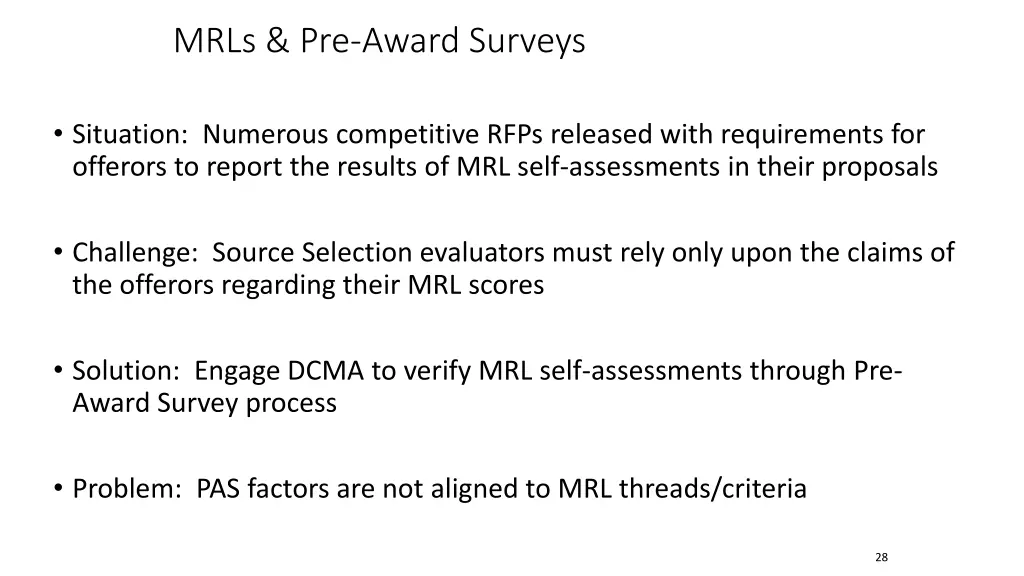 mrls pre award surveys 1