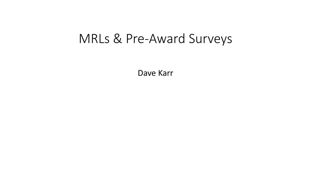 mrls pre award surveys