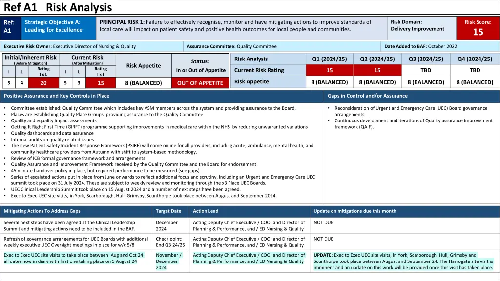 ref a1 risk analysis
