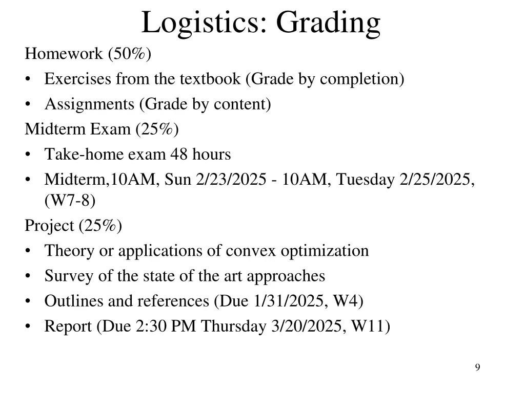 logistics grading homework 50 exercises from